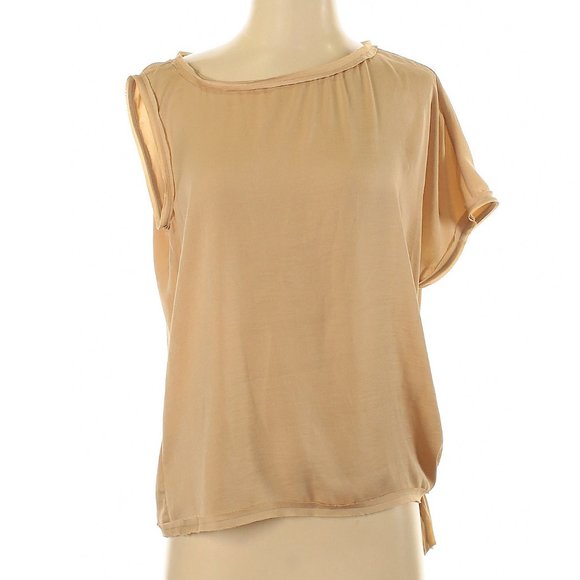 BCBGMaxAzria Short Sleeve Blouse in Tan Size XS - Picture 2 of 9